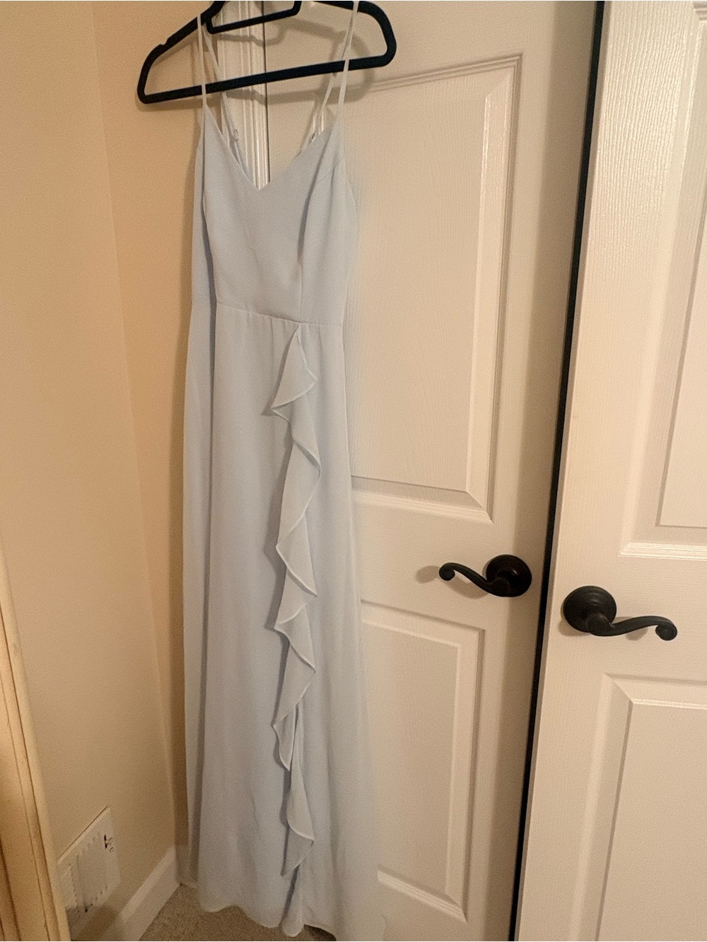 Birdy Grey Theresa Chiffon Dress in Mist Blue